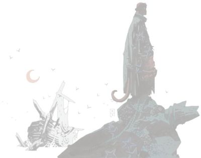 Hellboy, by Mike Mignola: http://www.geocities.ws/mignolaart/